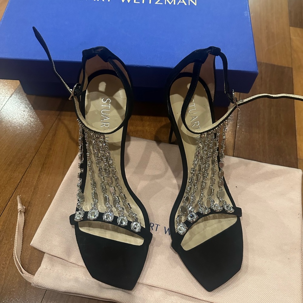Stuart Weitzman NIB stardust crystal heels 5.5 EU 36